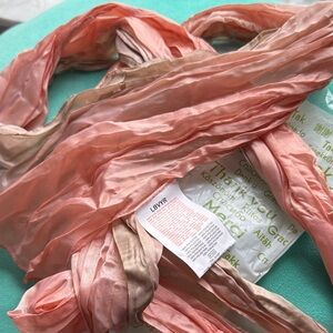 Blush and Cream Silk Scarf